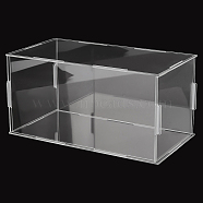 Transparent Acrylic Display Boxes, with Black Base, for Models, Building Blocks, Doll Display Holders, Clear, Finish Product: 11.2x21.2x9.8cm, about 19pcs/set(AJEW-WH0020-59B)