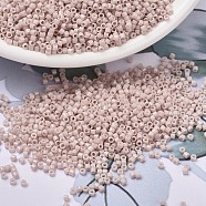 MIYUKI Delica Beads, Cylinder, Japanese Seed Beads, 11/0, (DB1495) Opaque Pink Champagne, 1.3x1.6mm, Hole: 0.8mm, about 2000pcs/bottle, 10g/bottle(SEED-JP0008-DB1495)