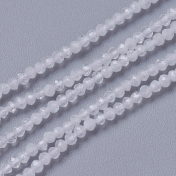 Natural Rainbow Moonstone Beads Strands, Faceted, Round, 2~3x2~2.5mm, Hole: 0.2mm, about 181~210pcs/strand, 15.9~16.3 inch(40.4~41.5cm)(G-F596-14-2mm)