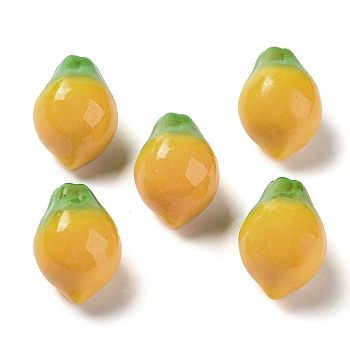 Fruit Opaque Resin Decoden Cabochons, Carambola, 28x20x18mm