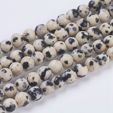 4mm Round Dalmatian Jasper Beads