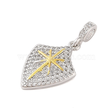 Placage de crémaillère en laiton micro pavé pendentifs en zircone cubique claire(X-KK-S380-37D-P)-2