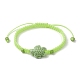 Porcelain Tortoise Braided Bead Bracelets(BJEW-JB10058-02)-1