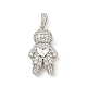 Rack Plating Brass Clear Cubic Zirconia Pendants(KK-P277-38P-01)-1