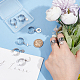 8Pcs 8 Styles 304 Stainless Steel Open Cuff Rings Set(RJEW-UN00005)-4