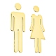 autocollants de signe de salle de bains masculins et féminins abs(DIY-WH0181-20A)-1