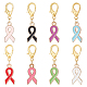 Alloy Enamel Awareness Ribbon Pendant Decorations(AJEW-NB0003-74)-1