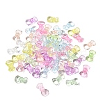 Transparent Acrylic Beads, Mixed Color, Mixed Color, 10.5x17.5x6.8mm, Hole: 2.2mm(X-TACR-C002-01C)