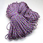 7 Inner Cores Polyester & Spandex Cord Ropes, with Patterns, for Rope Bracelets & Shoe Lace Cord Making, Colorful, 4mm, about 109.36 yards(100m)/bundle, 420~500g/bundle(RCP-R006-086)