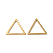 Ion Plating(IP) 304 Stainless Steel linking Rings, Triangle, Real 18K Gold Plated, 23.5x27x1.5mm, Inner Diameter: 18.5x21mm(STAS-H212-29G)