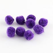 DIY Doll Craft Pom Pom Yarn Pom Pom Balls, Dark Violet, 10mm, about 2000pcs/bag(AJEW-S006-10mm-08)