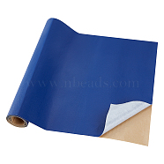 Gorgecraft 1 Sheet Rectangle PVC Leather Self-adhesive Fabric, for Sofa/Seat Patch, Dark Blue, 137x35x0.04cm(DIY-GF0004-20E)