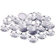 Self-Adhesive Acrylic Rhinestone Stickers, for DIY Decoration and Crafts, Faceted, Half Round, Clear, 30x6mm(DIY-FG0001-21A)