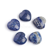 Natural Lapis Lazuli Heart Love Stone, Pocket Palm Stone for Reiki Balancing, 29.5x29.5~30.5x14.5~15.5mm(G-I274-45)