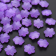 Imitation Jelly Acrylic Beads, Faceted, Snowflake, Dark Orchid, 15x14x6mm, Hole: 1.6mm, about 970pcs/500g(MACR-S373-92-E04)