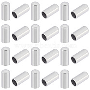 100Pcs 304 Stainless Steel Cord Ends, End Caps, Column, Stainless Steel Color, 8x3.5mm, Inner Diameter: 3mm, 100pcs(STAS-UN0041-48)