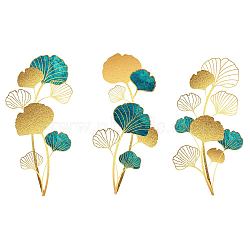 PVC Wall Stickers, Wall Decoration, Gingko, Leaf Pattern, 900x390mm(DIY-WH0228-527)