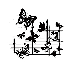 Iron Wall Art Decorations, for Front Porch, Living Room, Kitchen, Matte Style, Butterfly, 298x300x1mm(HJEW-WH0067-241)