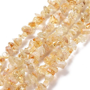 perles de copeaux de citrine naturelle(X-F091)-2