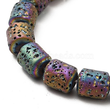 Electroplated Natural Lava Rock Beads Strands(G-G984-16E)-3