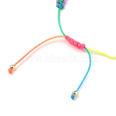 Bracelets de perles de nylon tressés réglables(BJEW-JB05594-04)-3