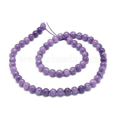 Natural Lilac Jade Beads Strands(G-O201A-05A)-2