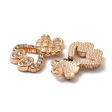 Golden Bear Alloy+Rhinestone Pendants