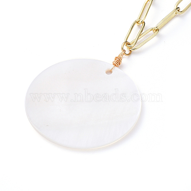 Natural Freshwater Shell Pendant Necklaces(X-NJEW-JN02788)-3