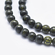 Perles en pierre de serpentine naturelle / dentelle verte(G-P345-01-10mm)-3
