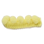Nylon Pom Pom Ball Lace Ribbon, Champagne Yellow, 3/8 inch(11mm)(OCOR-WH0097-58C)