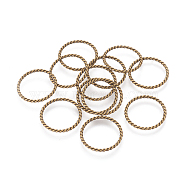 Alloy Linking Rings, Lead Free and Cadmium Free, Antique Bronze Color, about 26mm in diameter, 2mm thick, hole: 22mm(EA8631Y-AB)