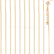 20Pcs Brass Snake Chain Tassel Pendants, Real 18K Gold Plated, 97x2.5x1mm, Hole: 1.6mm(KK-BBC0013-68)