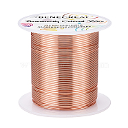 Round Copper Wire, for Wire Wrapped Jewelry Making, Red Copper, 22 Gauge, 0.6mm, about 164.04 Feet(50m)/roll(CWIR-BC0006-02A-C)