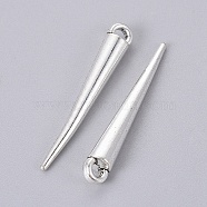 Tibetan Style Alloy Spike Pendants, Cadmium Free & Nickel Free & Lead Free, Antique Silver, 34x4.5x4.5mm, Hole: 3mm, about 645pcs/1000g(TIBEP-A16461-AS-NR)