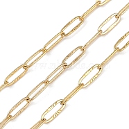 Ion Plating(IP) 304 Stainless Steel Link Chains, with Spool, Soldered, Real 18K Gold Plated, 10x3.5x0.5mm, about 32.81 Feet(10m)/Roll(CHS-A011-06G)