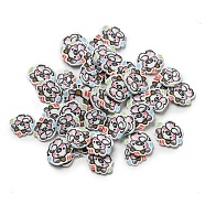 Handmade Polymer Clay Beads, No Hole, Cattle, Colorful, 5x5.5x0.5mm, about 25000pcs/500g(CLAY-P003-11A)