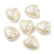 ABS Imitation Pearl Beads, Heart, 11.5x11x6mm, Hole: 1.8mm(OACR-K001-28)