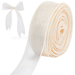 Polyester Ribbon, for Flower Gift Packing or Costume Decoration, Old Lace, 1-5/8 inch(40mm), about 10m/roll(DIY-WH0325-44D)