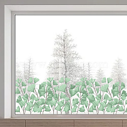 PVC Window Static Stickers, Rectangle Shape, for Window Decoration, Gingko, 380x1160mm(AJEW-WH0385-0029)