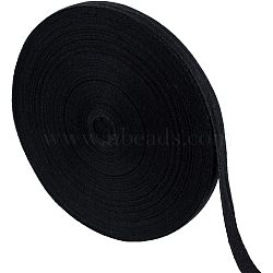 Cotton Ribbons, Herringbone Ribbon, for Jewelry Making, Black, 5/8 inch(15mm), 45m/roll(OCOR-WH0032-49A)