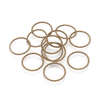 Alloy Linking Rings, Lead Free and Cadmium Free, Antique Bronze Color, about 26mm in diameter, 2mm thick, hole: 22mm