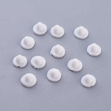 White Plastic Ear Nuts