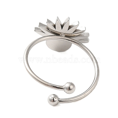 304 Stainless Steel Open Cuff Ring(RJEW-M167-09E-P)-3