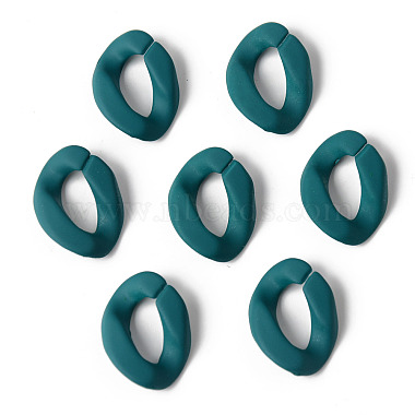 Teal Oval Acrylic Quick Link Connectors