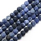 Frosted Natural Sodalite Round Bead Strands(G-M064-6mm-01)-1