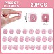 20Pcs Pink Cube Letter Silicone Beads 12x12x12mm Square Dice Alphabet Beads with 2mm Hole Spacer Loose Letter Beads for Bracelet Necklace Jewelry Making(JX435R)-2