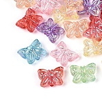 Transparent Acrylic Butterfly Beads, AB Color Plated, Mixed Color, 11.5x14.5x5.5mm, Hole: 1.9mm, about 1086pcs/500g(TACR-T031-03M)