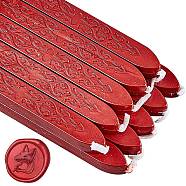 Sealing Wax Sticks, with Wicks, for Wax Seal Stamp, Dark Red, 91x12x11.8mm(DIY-WH0003-C18)
