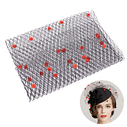 Polyester Bridal Veils, for Women Wedding Party Decorations, Red, 250x0.3mm(FIND-WH0139-118B)