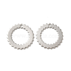 Ring Brass Charms, Long-Lasting Plated, Rack Plating, Platinum, 14x0.7mm, Hole: 1mm(KK-G480-03P)